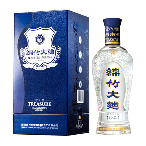 52度剑南春绵竹大曲珍品蓝盒浓香型白酒