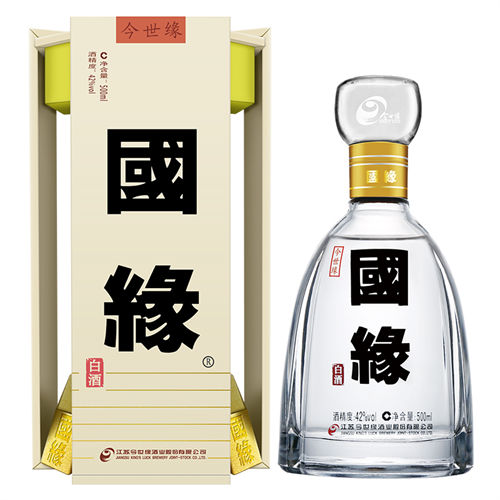 42度今世缘国缘四开浓香型白酒500ml现在市场价格