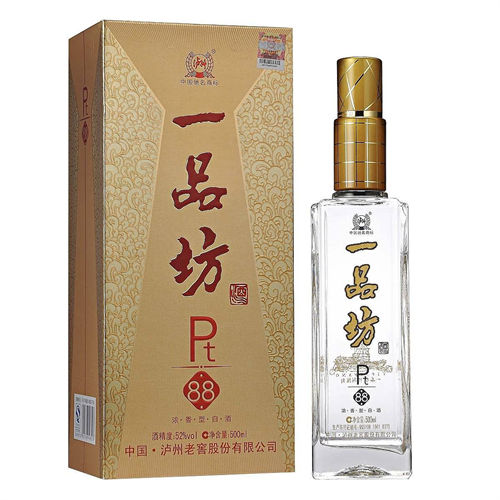 52度泸州老窖一品坊铂金pt88浓香型白酒500ml通常是多少钱「52度泸州老窖一品坊铂金pt88价格是多少」
