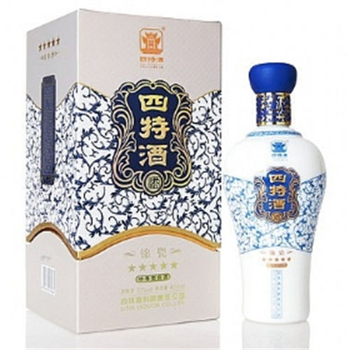 52度四特锦瓷五星特香型白酒