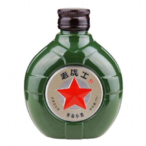 52度老战士革命浓香型白酒125ml现在市场价格